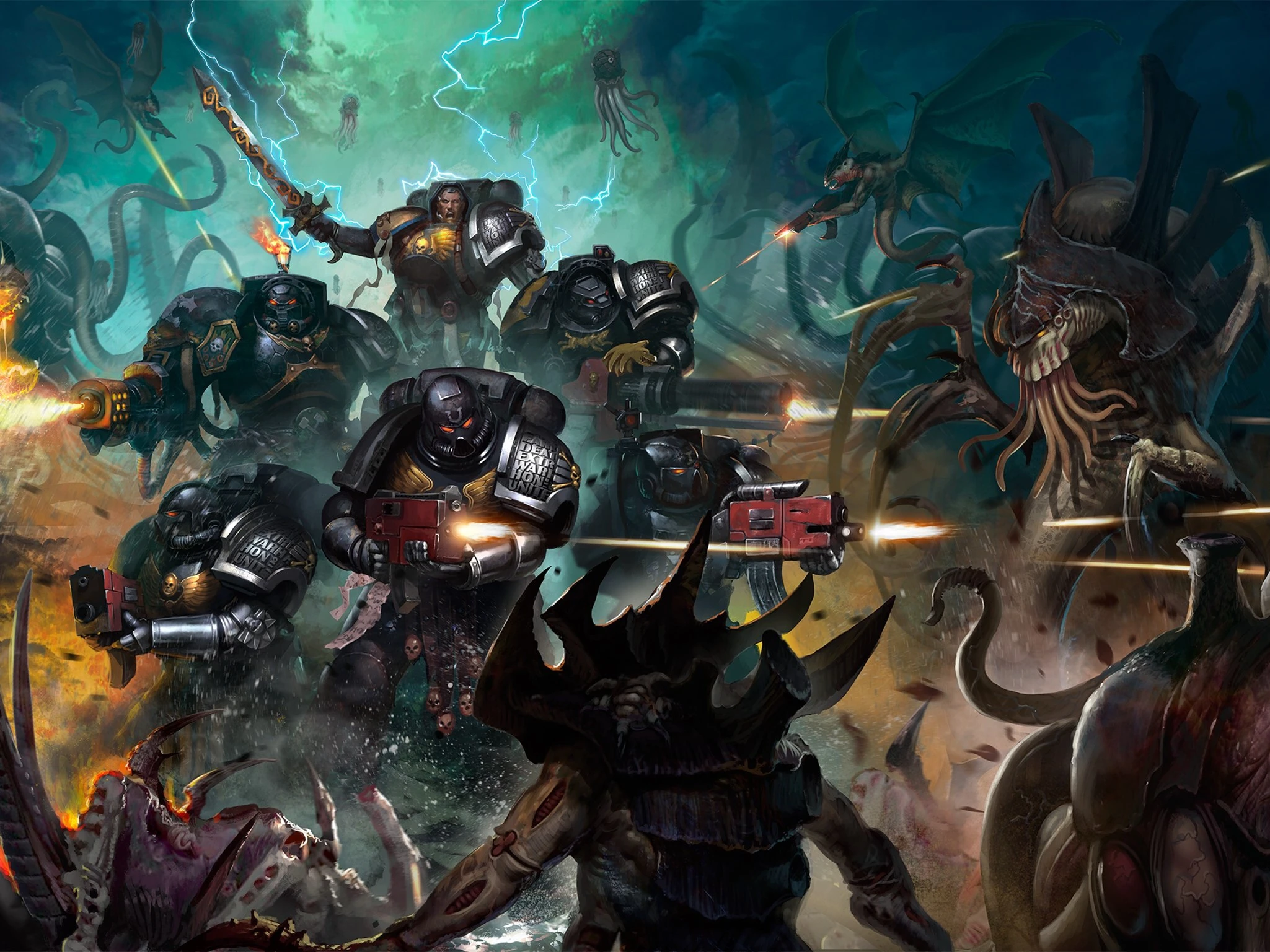 La Deathwatch face à une ordre Tyranide.