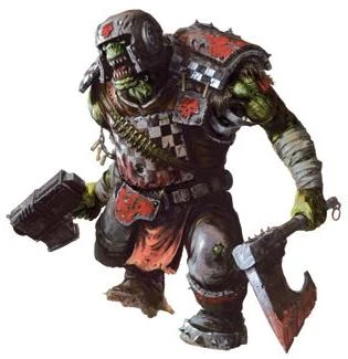 Un Ork Boy avec son cuta et son Dakka