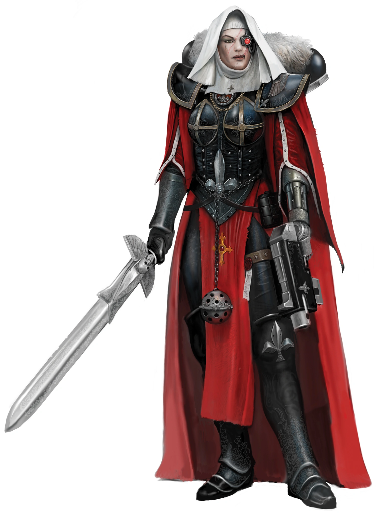 Une chanoinesse de l'Adepta Sororitas