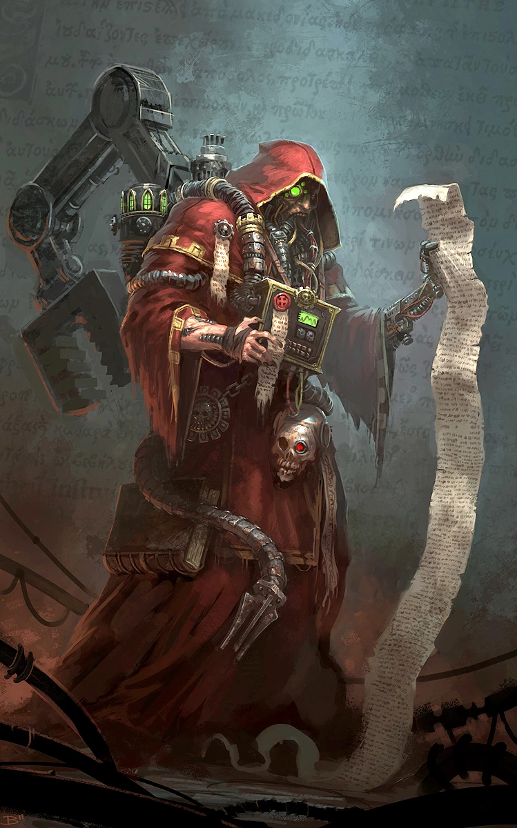 Un techno-prêtre de l'Adeptus Mechanicus