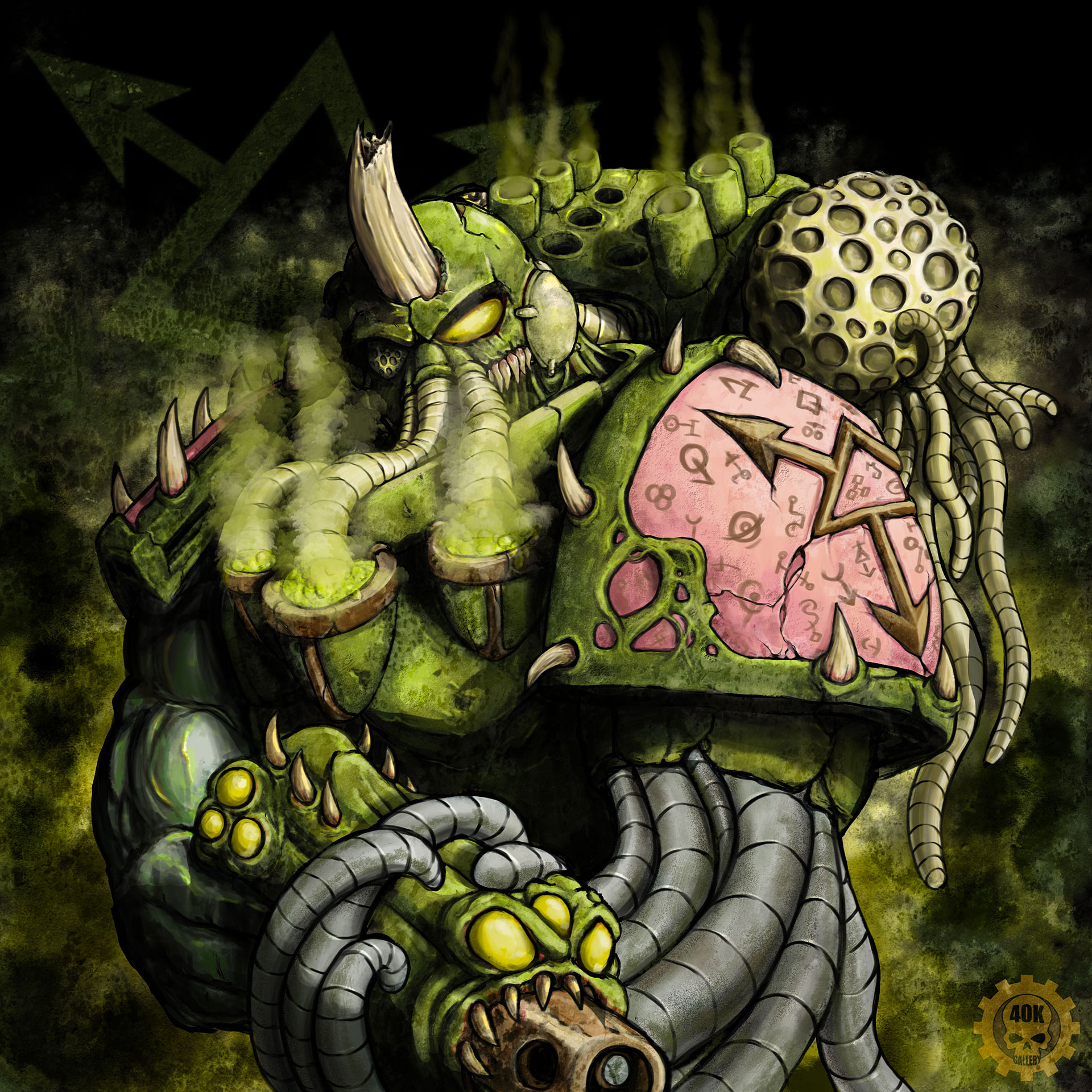 Un SpaceMarine corrompu par Nurgle
