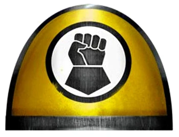 Épaulière du chapitre des Imperial Fists